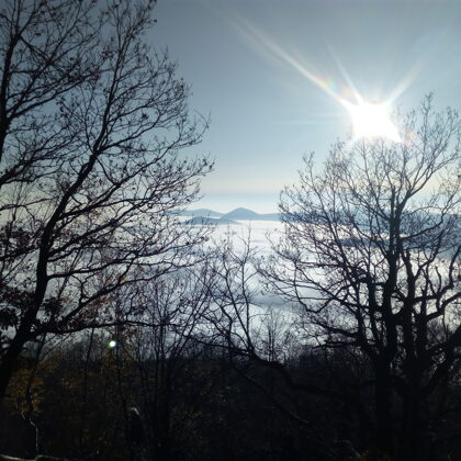 Výhled na Milešovku z Kletečné